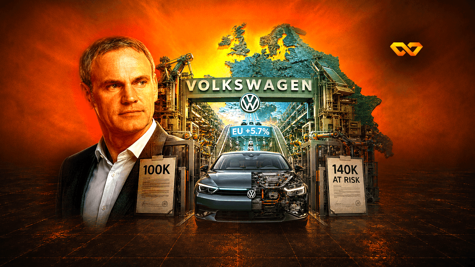 لماذا تتقلّص Volkswagen بينما تنمو سوق السيارات الأوروبية 5.7%؟ دليل صناعة السيارات من أول سطر