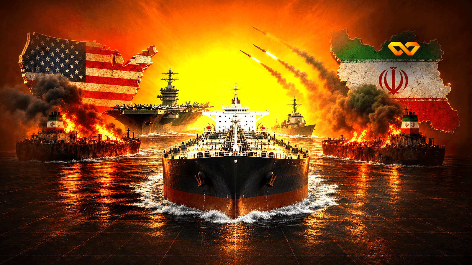 Three Iranian tankers burned and missiles were fired at an aircraft carrier: the only market to trade afterwards moved 0.2%