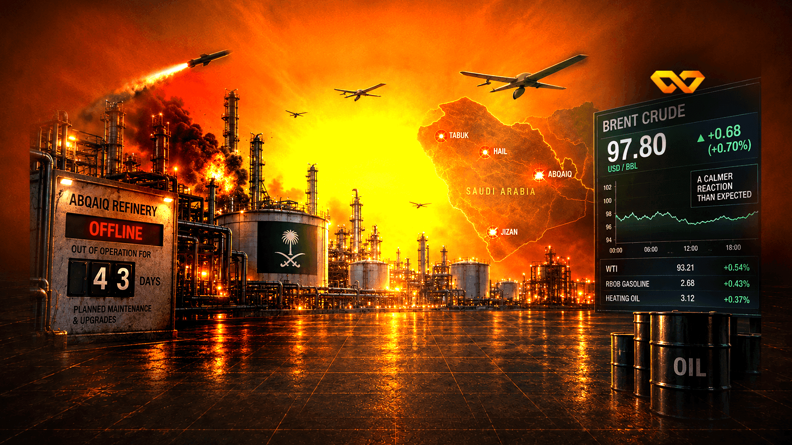 The strike that did not remove a single barrel: why did oil not move as the headlines suggested?