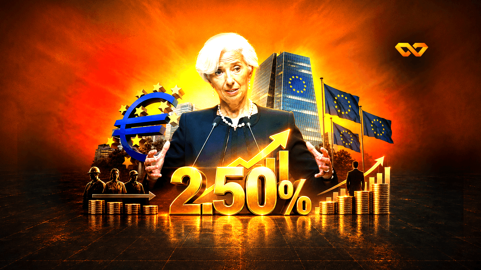 ECB raises rates to 2.50%: wages are stagnant and profits are rising