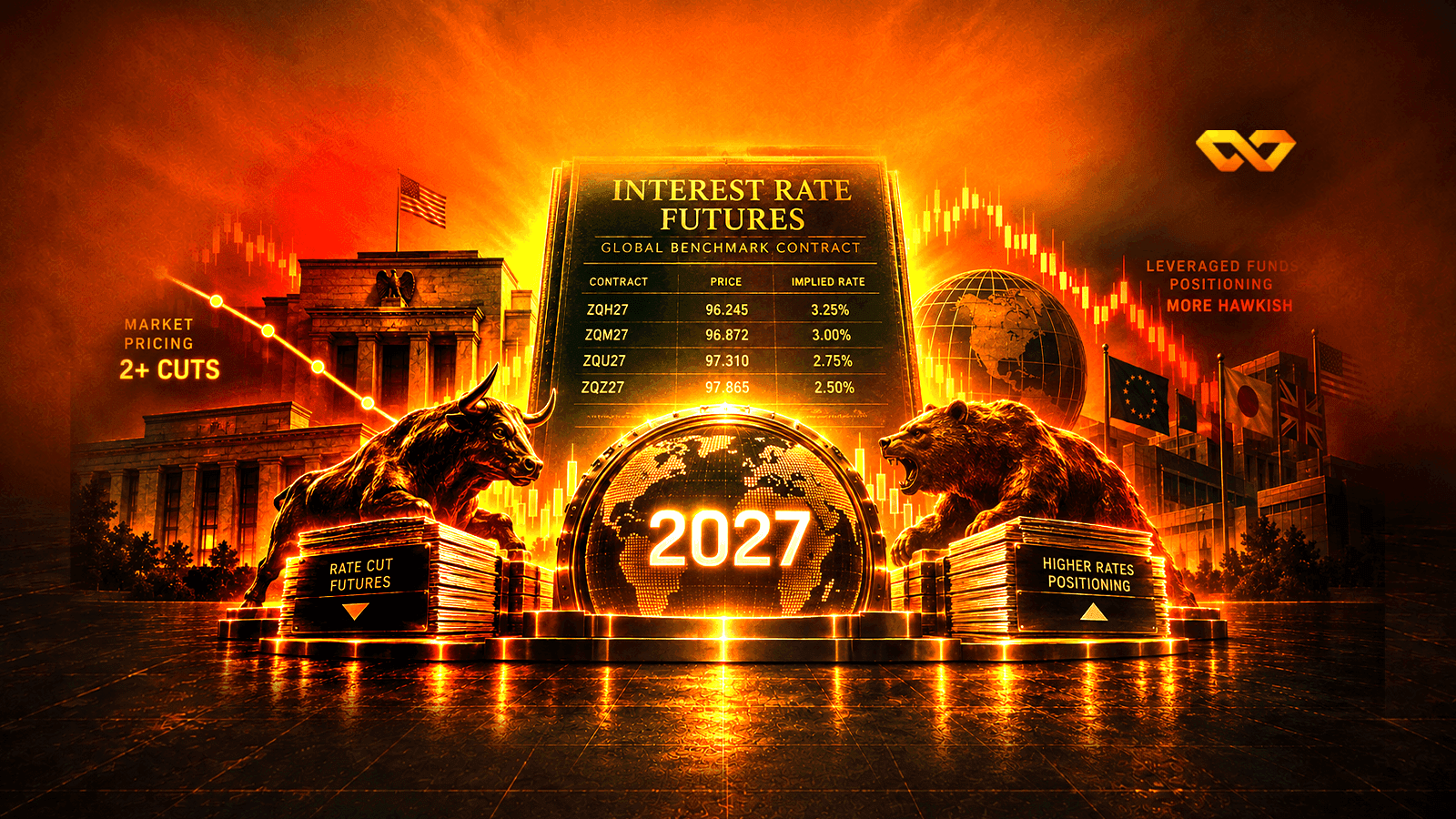 The market prices two more hikes than any research house has written: what the world’s largest interest-rate contract says about 2027