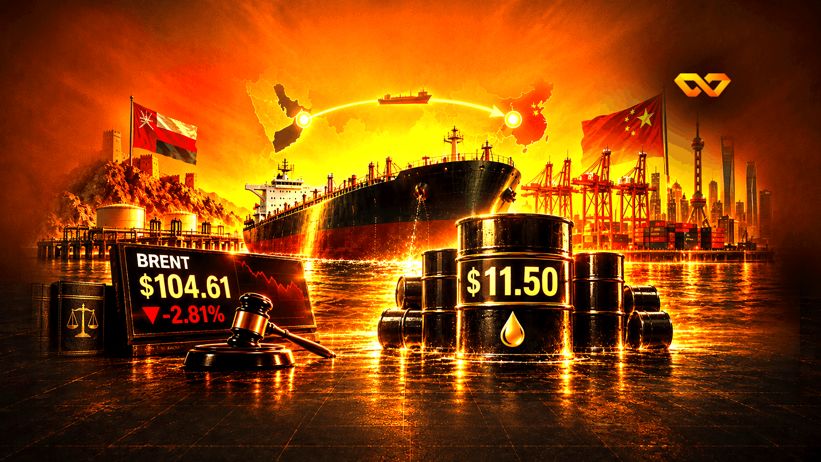 Brent does not show roughly a tenth of what the Asian buyer pays: the cost of moving a barrel is $11.50, and the benchmark that measures it is before the courts