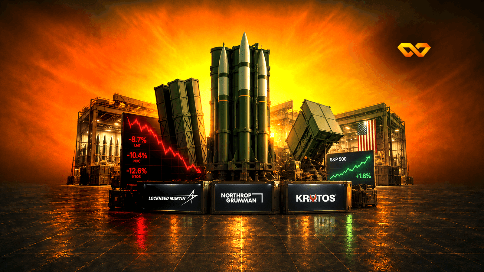 US Interceptor Munitions Industry Guide: Why has Lockheed Martin fallen 18.4% since the war began while the market rose 9.9%?