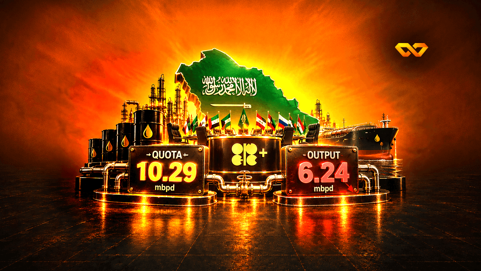Saudi quota exceeds 10.29 million bpd as output falls to 6.24: what will OPEC+ decide on Sunday?