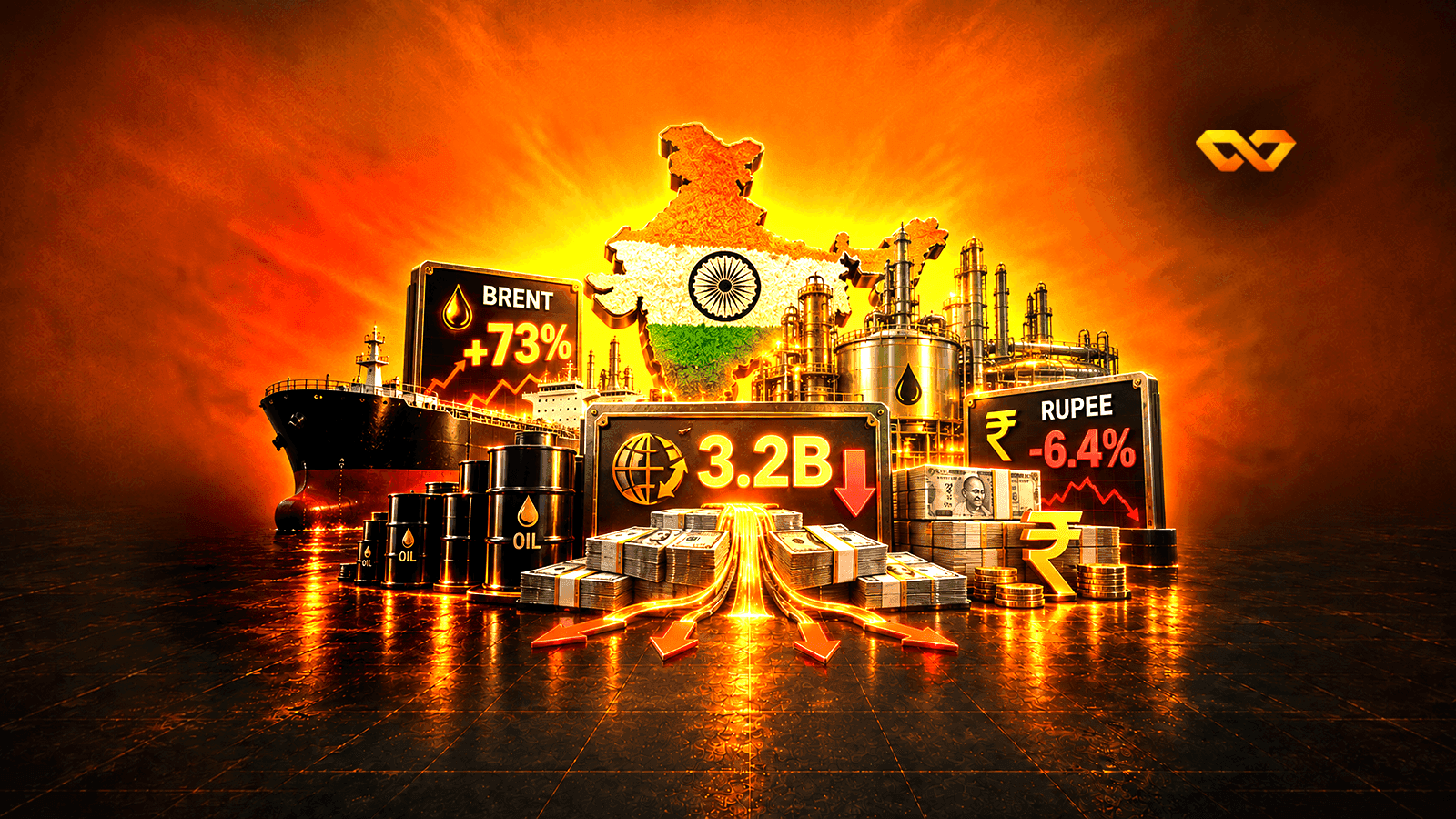 Oil rose 73% and the rupee fell only 6.4%: who paid India’s bill?