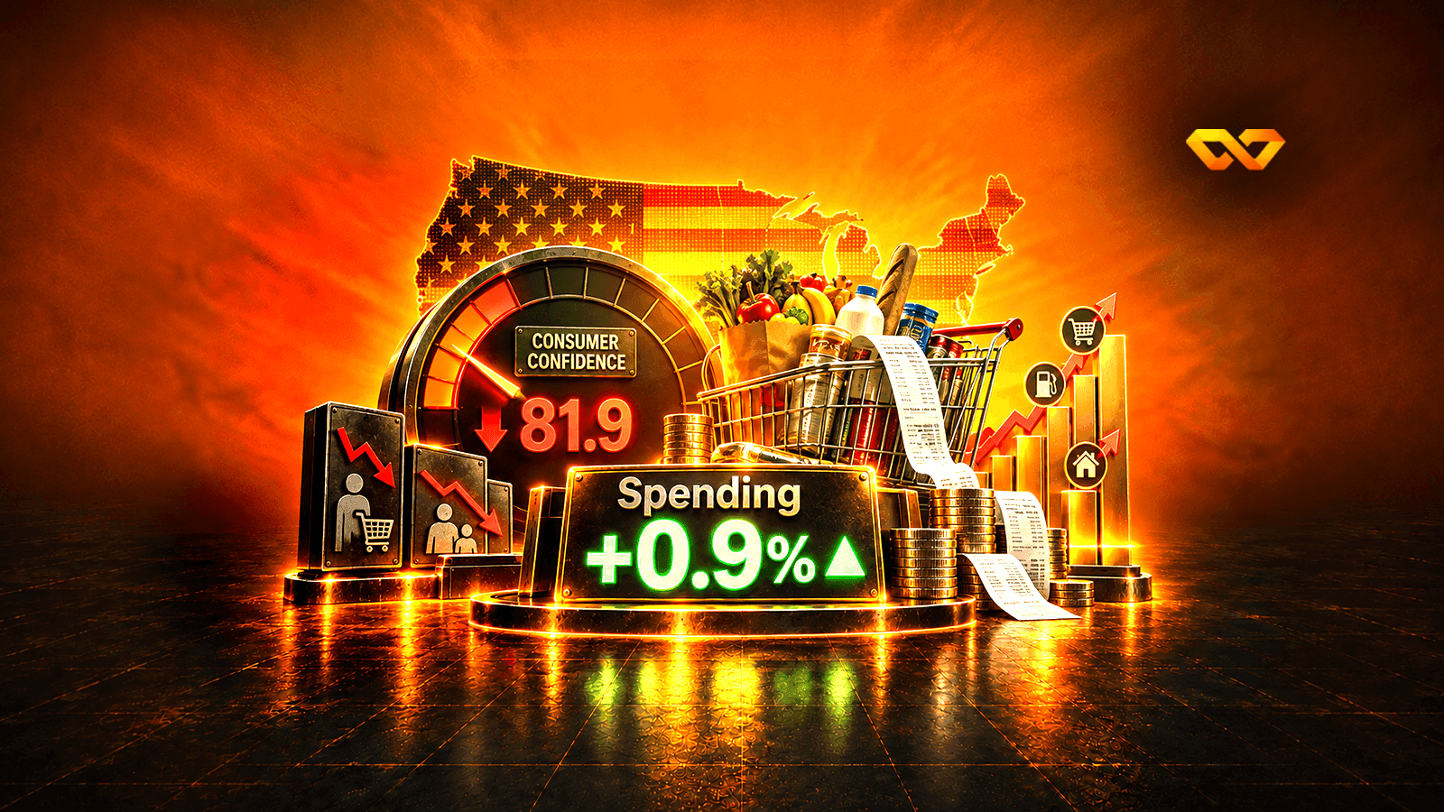 Confidence at Its Lowest Since 2014 as Spending Rises 0.9%: Has the US Consumer Entered Stagflation?