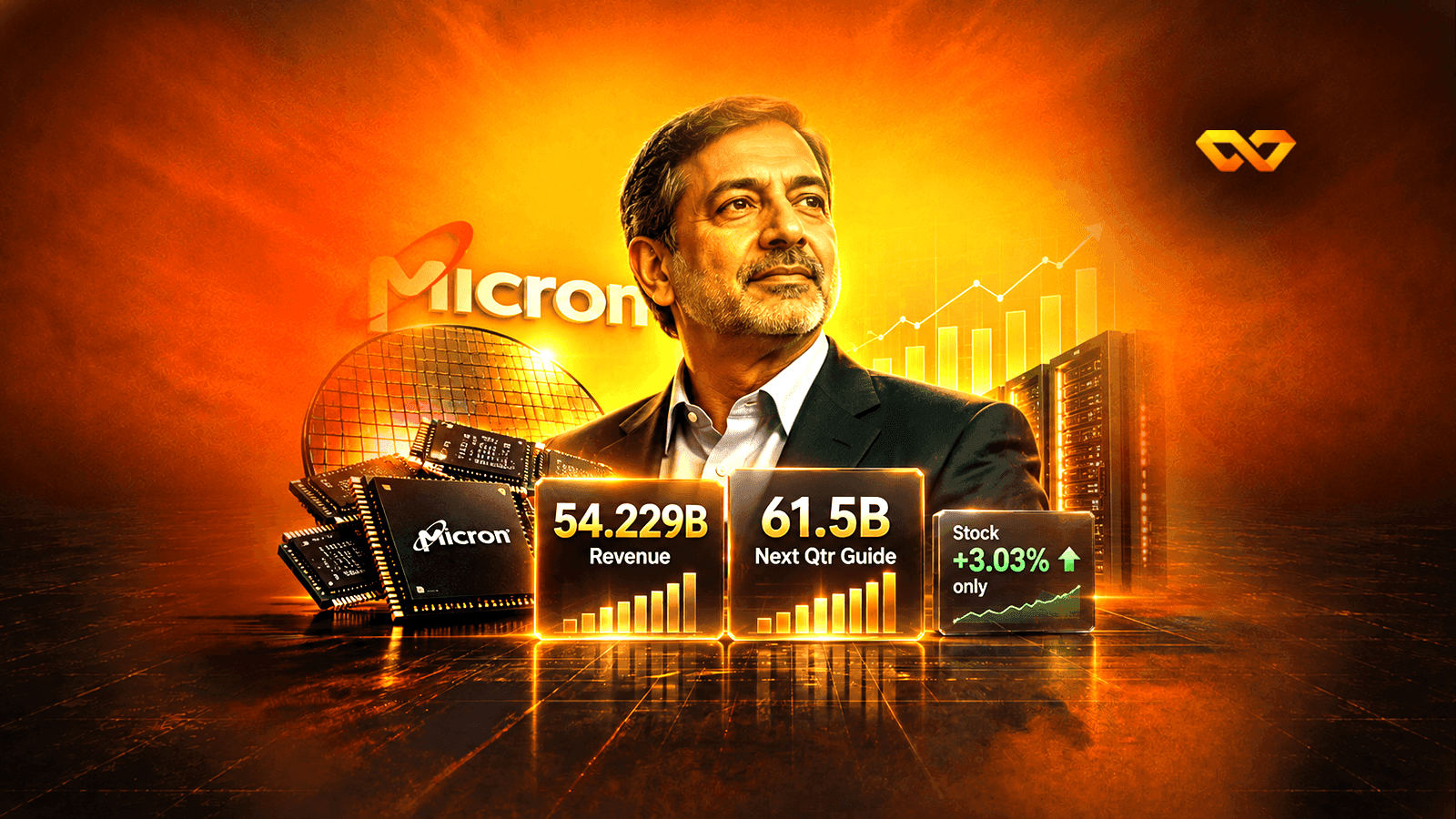 إيرادات Micron تقفز إلى 54 مليار دولار والسهم يرتفع 3% فقط: ما الذي تنتظره السوق؟