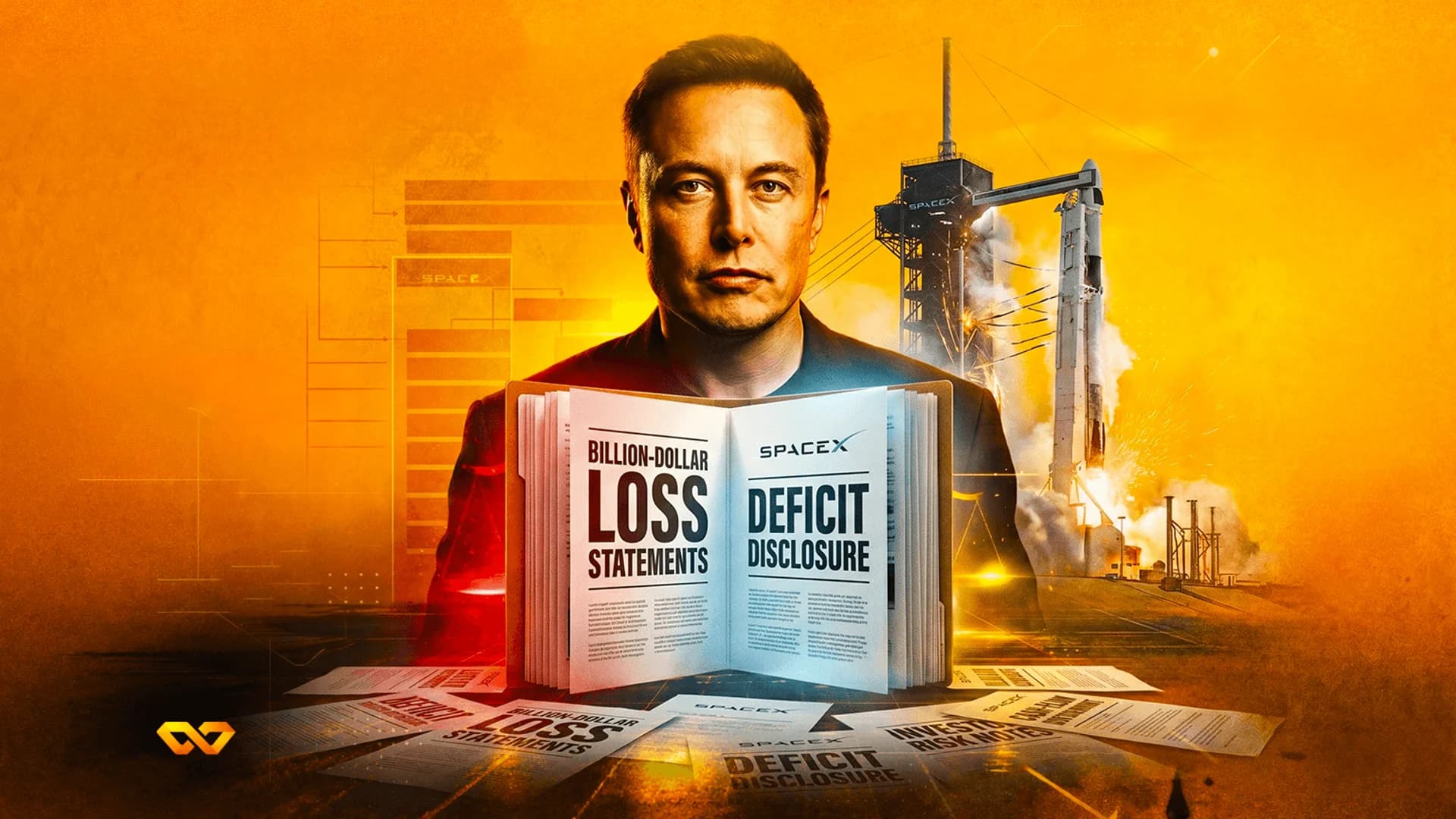 إيلون ماسك خلف كتاب مفتوح بعنوان بيانات خسائر بمليارات الدولارات وإفصاح عن عجز سبيس إكس مع إطلاق صاروخ.