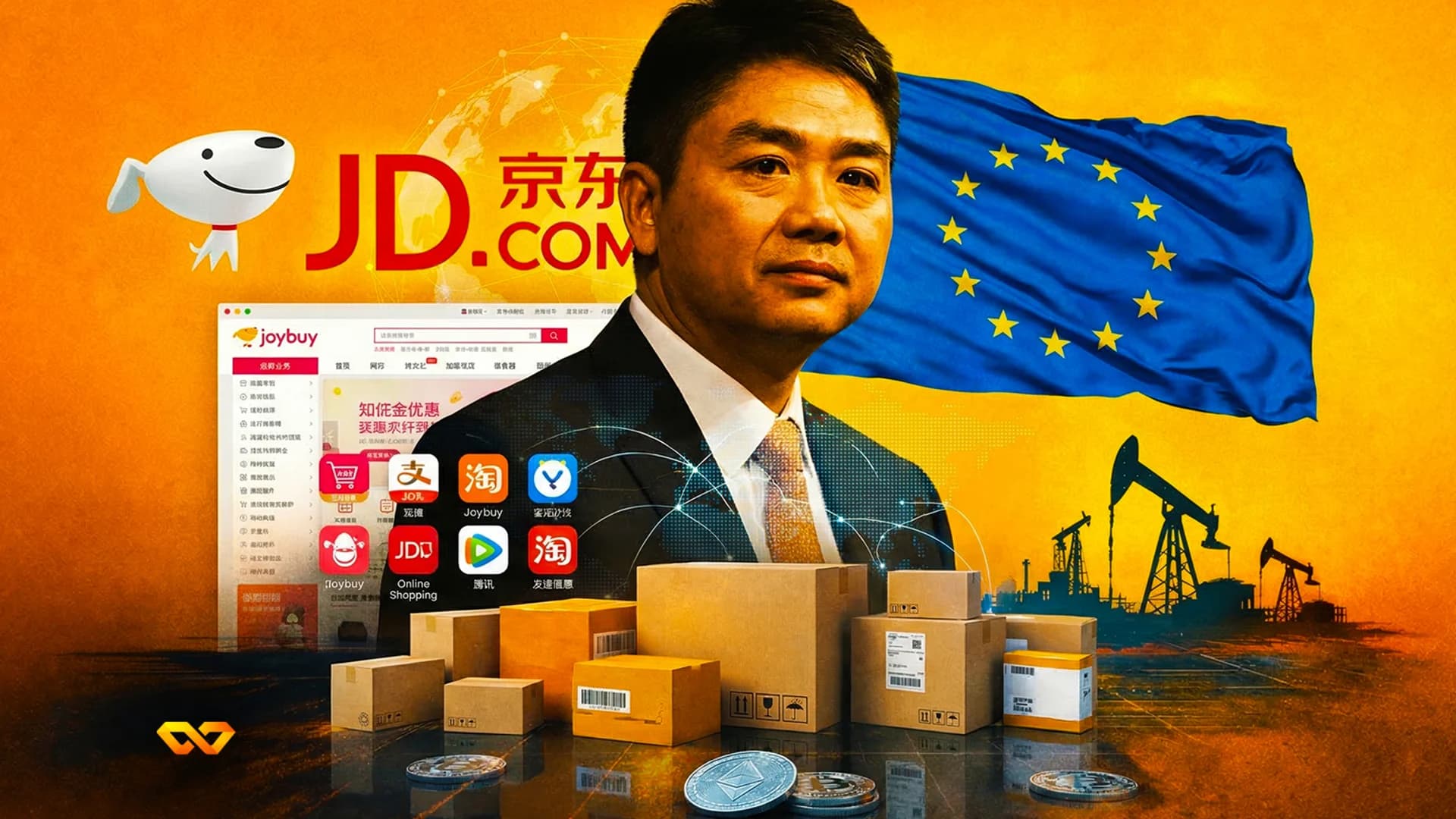 Joybuy shopping app logo displayed on a smartphone screen