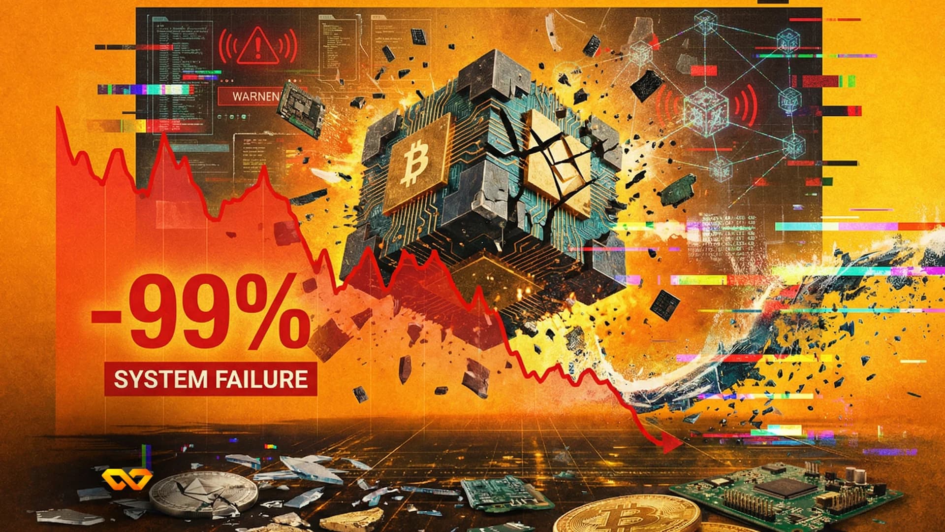 عملات بيتكوين وإيثريوم رقمية على شاشة تداول تعرض مخططات أسعار