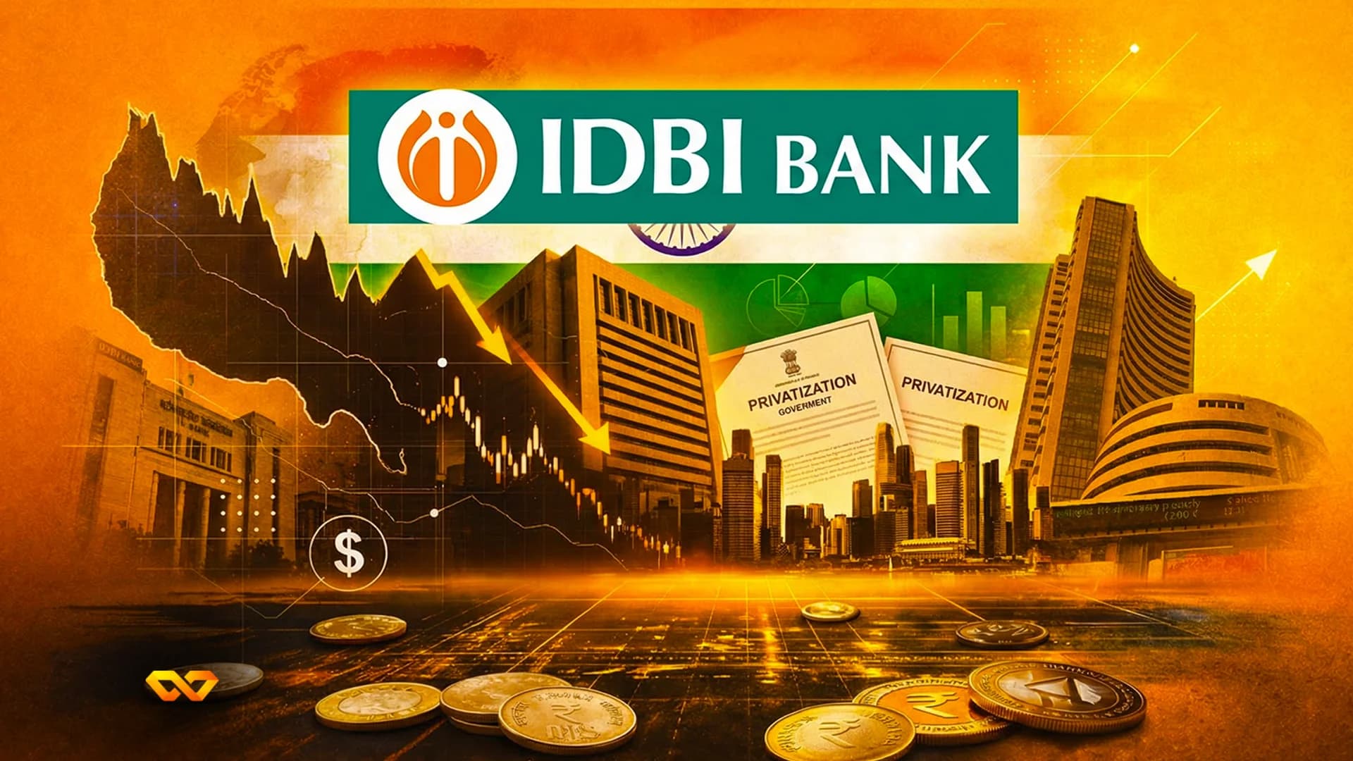 Stock market chart on a screen with rising lines and market numbers