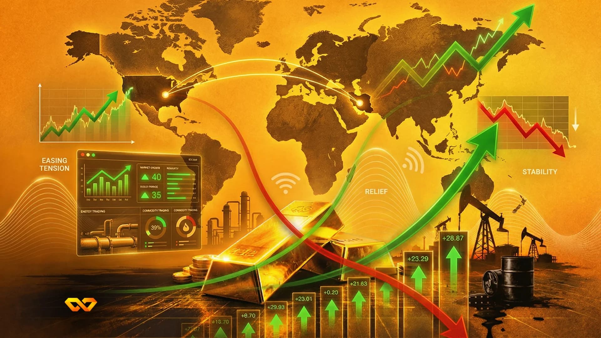Signes de désescalade américano-iranienne stimulent les marchés alors que les prix de l'or et du pétrole reculent