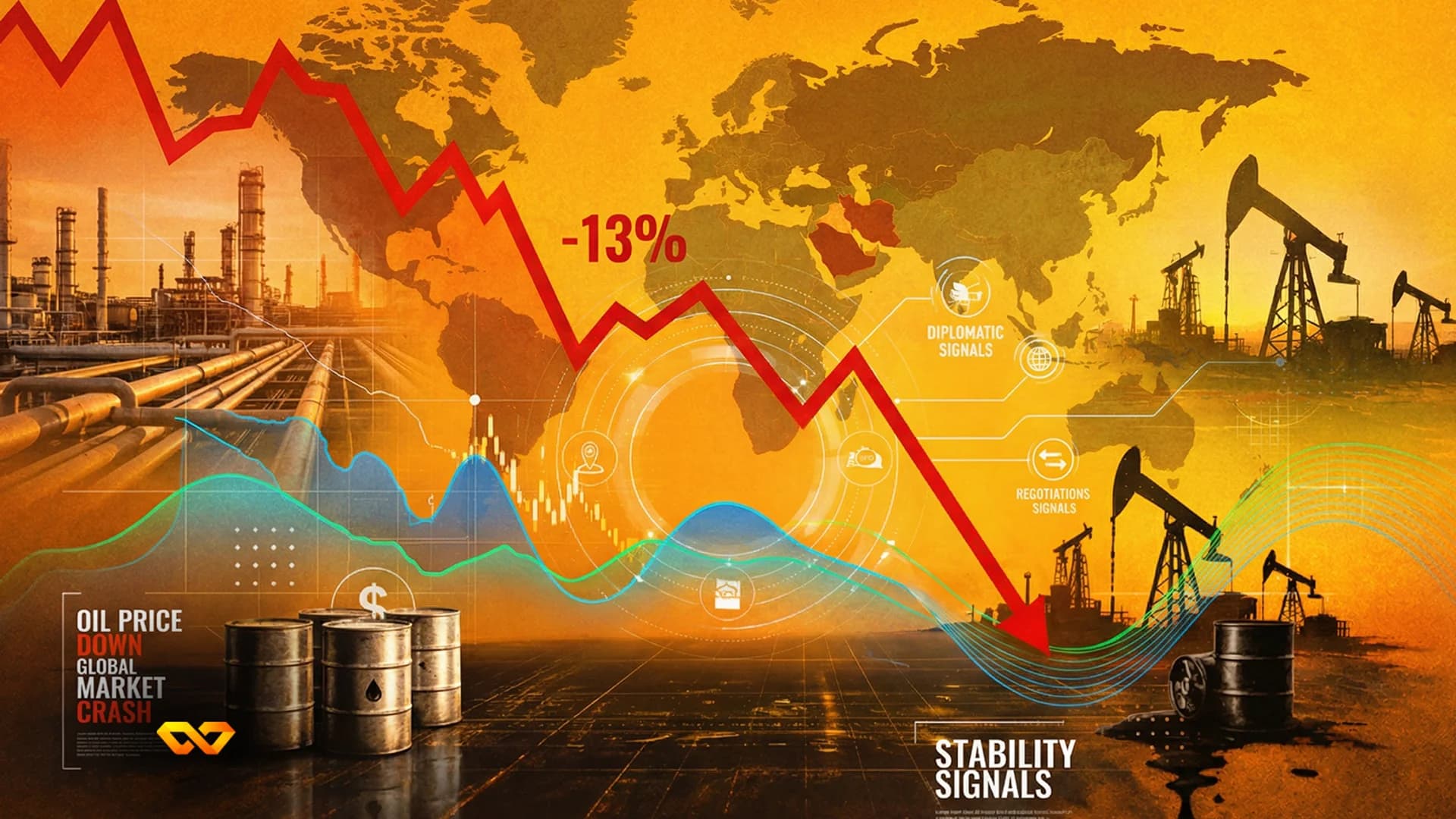 रचनात्मक वार्ता के बीच अमेरिका द्वारा ईरान पर हमले टालने से तेल की कीमतों में 13% की गिरावट