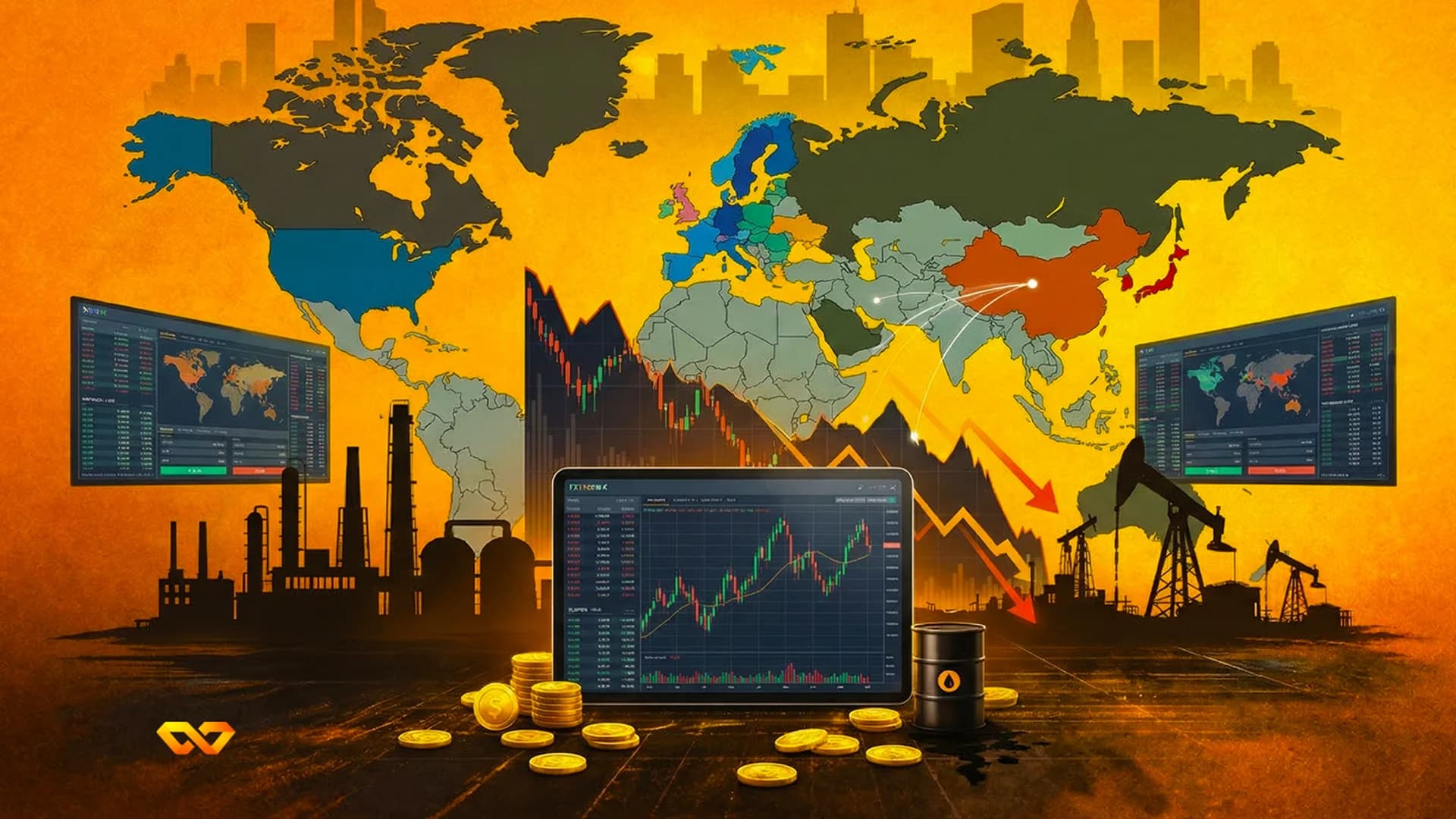 Gráfico del índice MSCI EAFE en una pantalla de trading con acciones internacionales