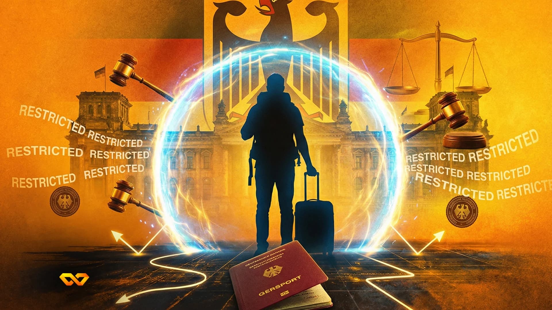 علم ألمانيا يرفرف أمام مبنى حكومي في برلين