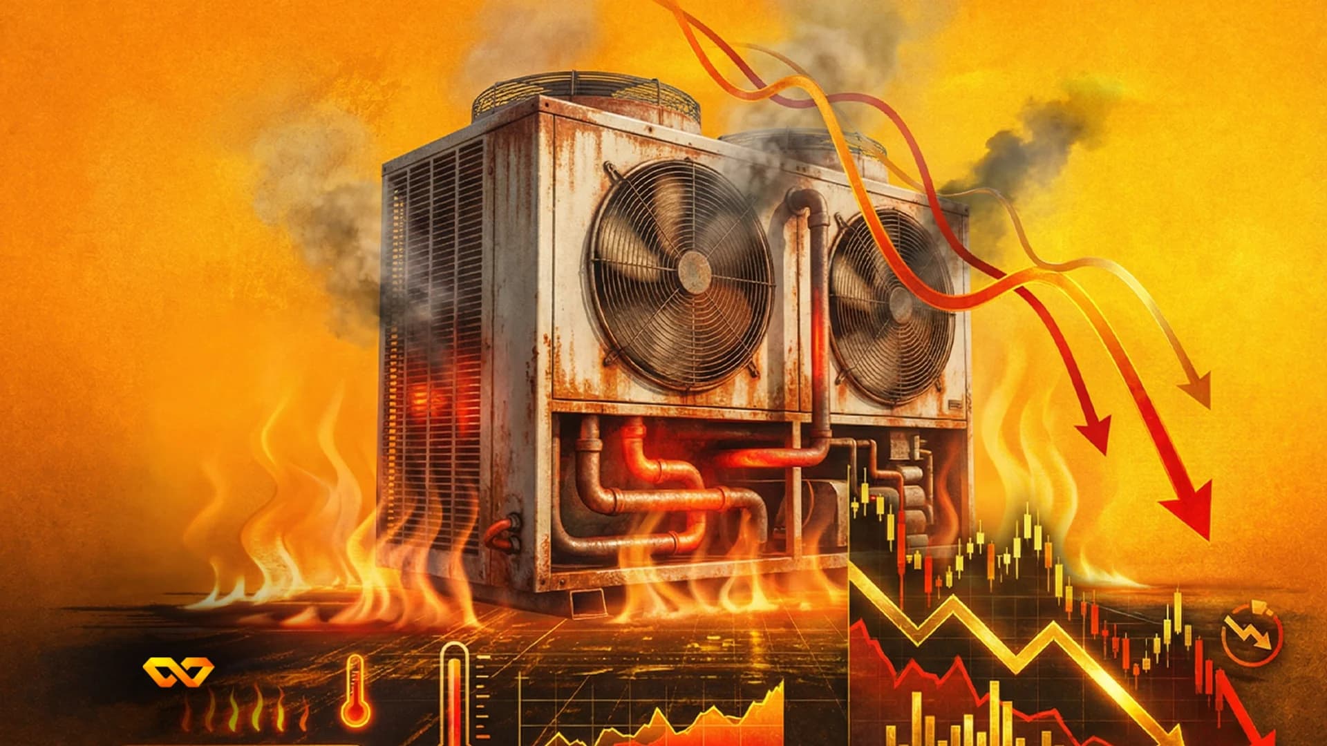 Air conditioner units displayed in an electronics store in India