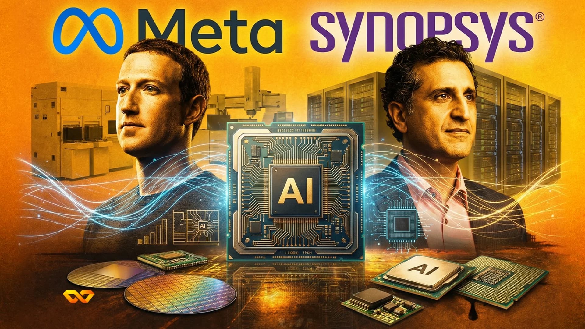 Meta logo on a smartphone screen with a blue digital background