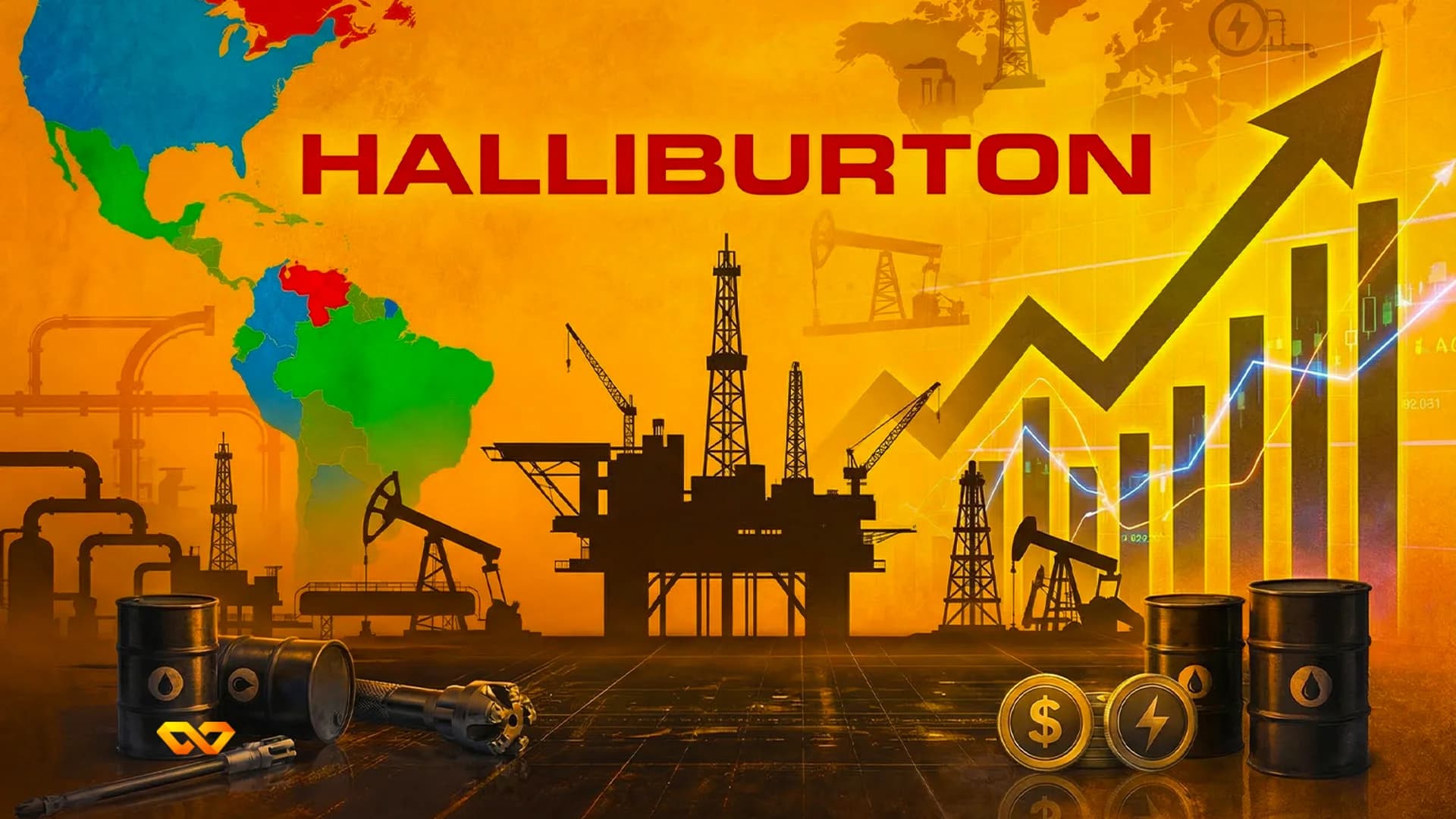 Halliburton logo on an office building or oilfield services site