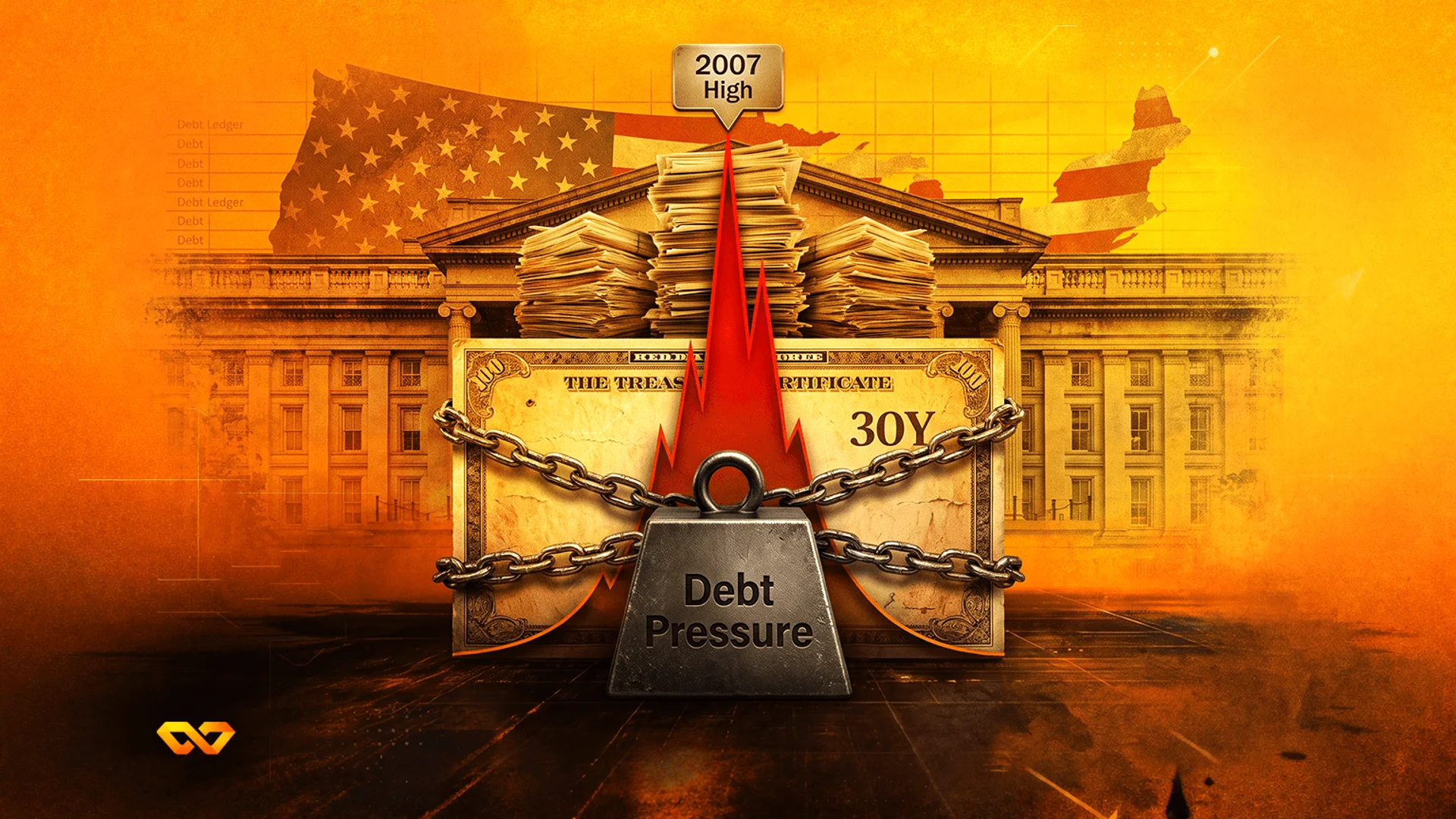 US 30-Year Treasury Yields Hit Highest Since 2007 Amid Rising Debt